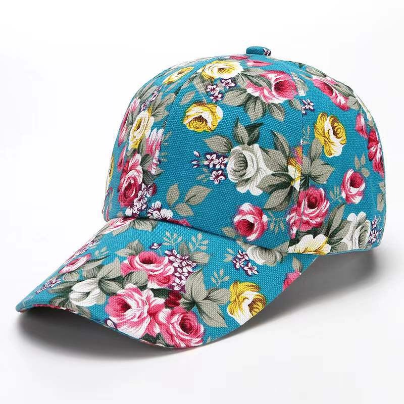 Pre Order:  Floral Cloth Duck Bill Baseball Cap