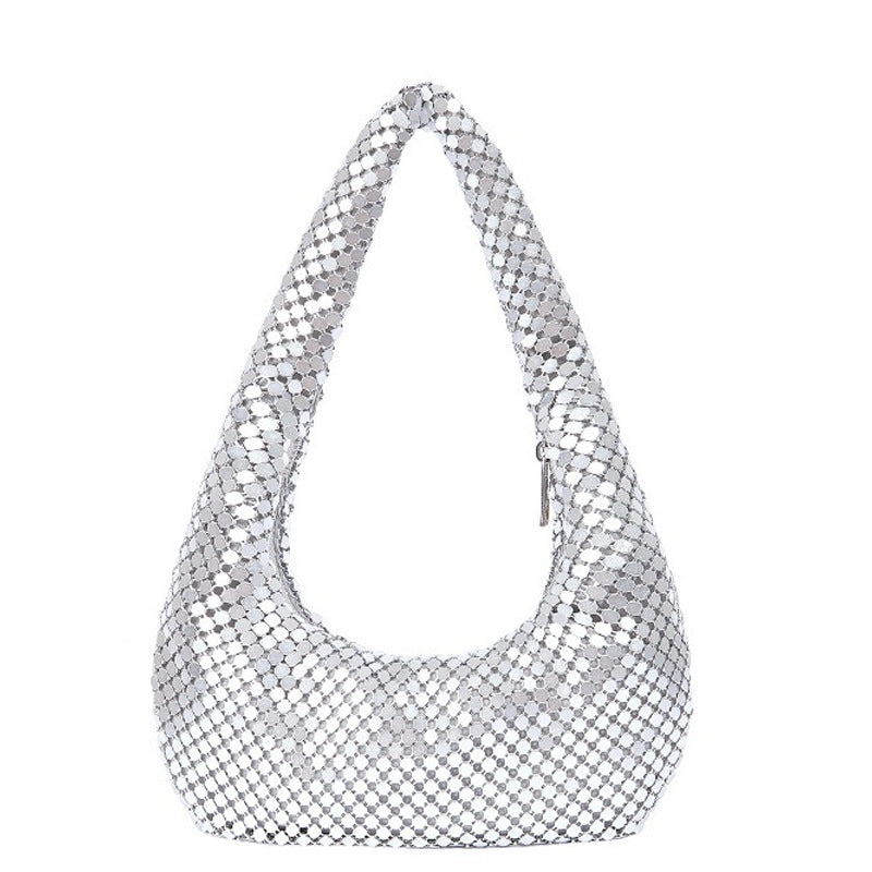 Pre Order:  Casual Aluminum Sequin Armpit Shoulder Bag