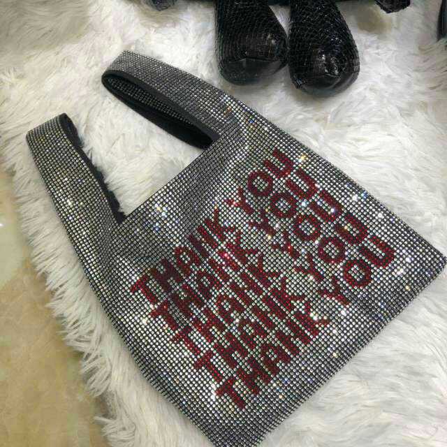 Pre Order:  Thank You Rhinestones Tote Bag