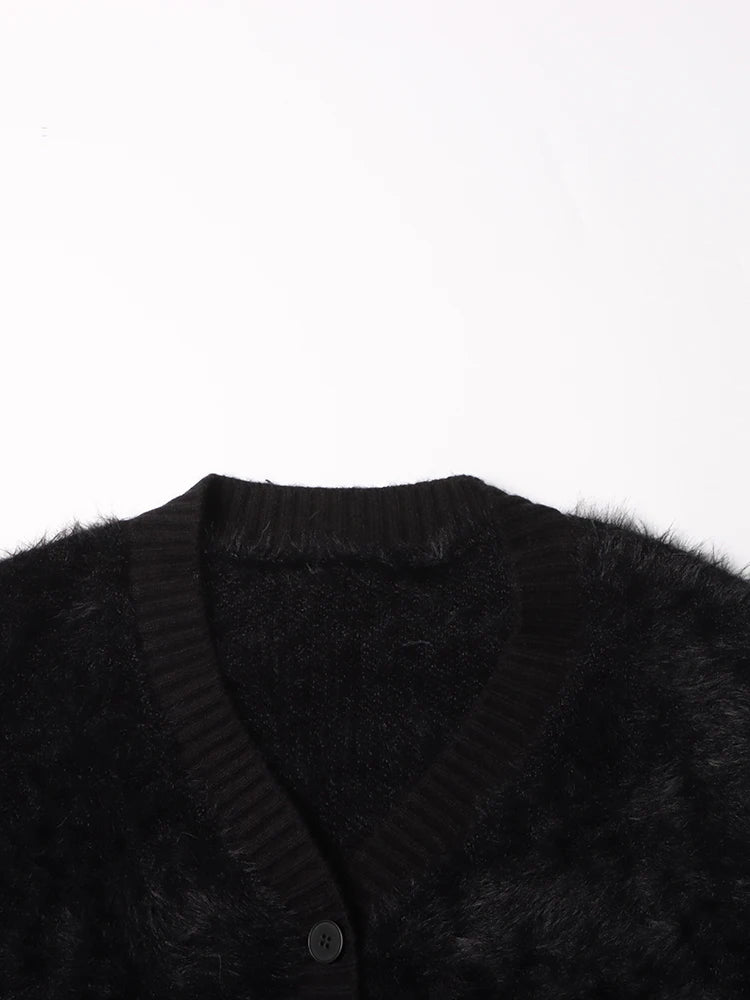 Pre Order:  Faux Fur Loose Knit Sweater