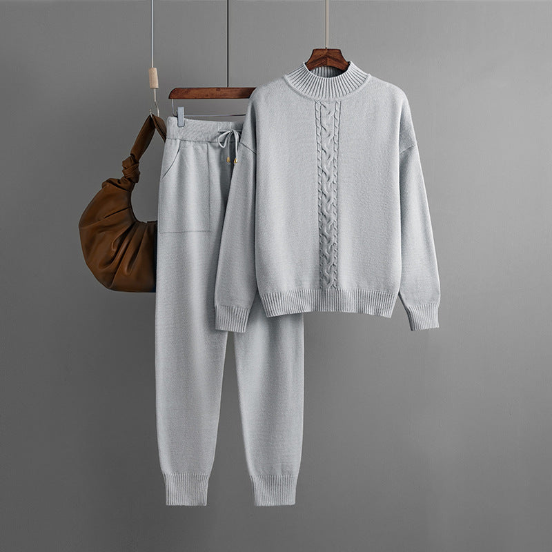 Pre Order: Fried Dough Twists Knitting Sweater + Pants Set