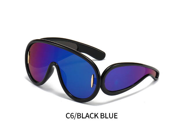 Pre Order:  One-piece Oval Large Frame Sunglasses