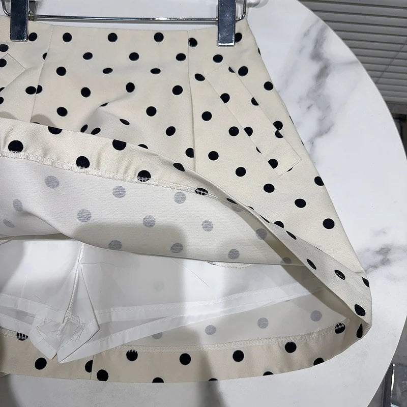 Polka Dot A-Line Hip Wrap Skirt