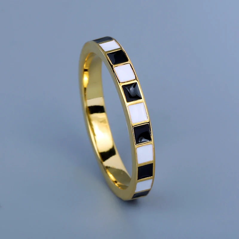 Pre Order:  Checkerboard Minimalist Ring