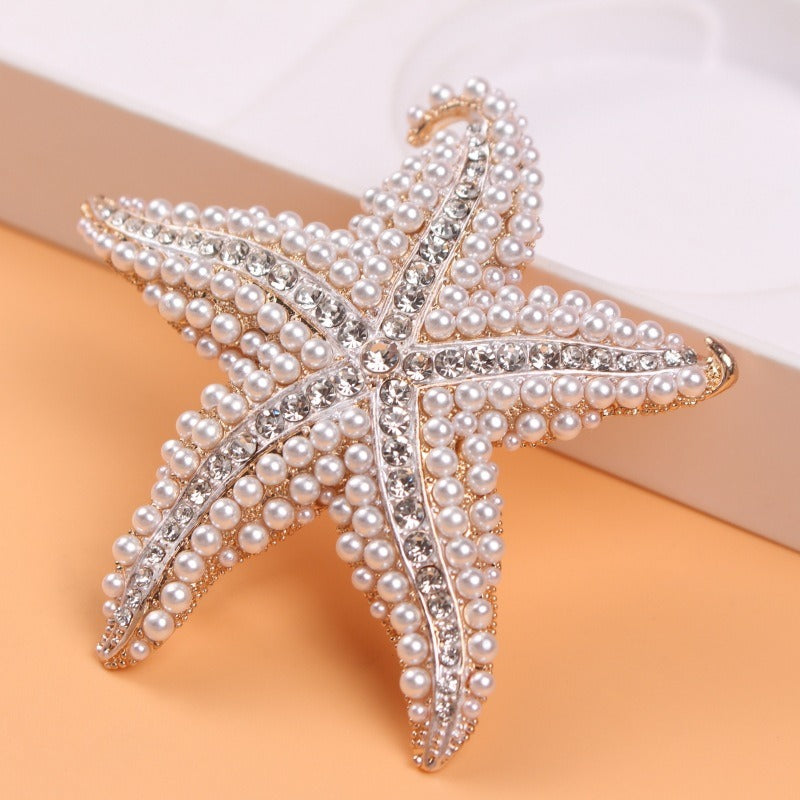 Starfish Pearl Brooch