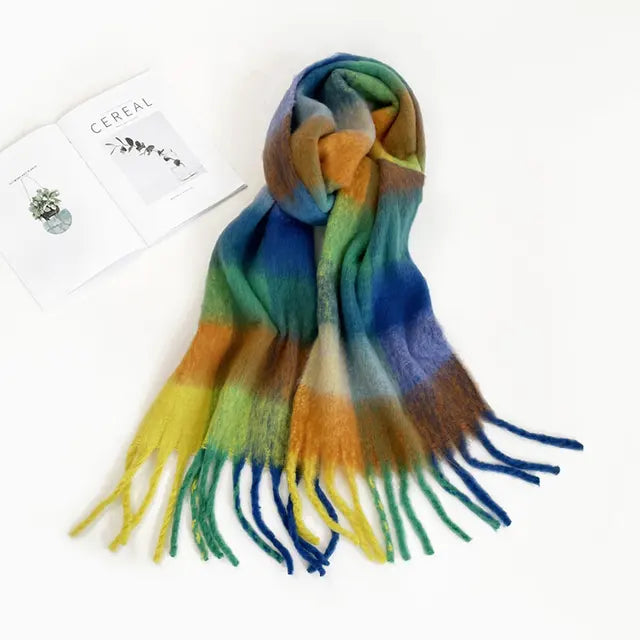 Pre Order:  Assorted Plaid Fringe Scarves