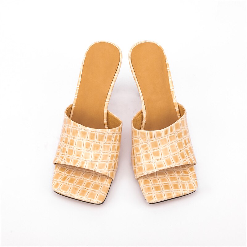 Pre Order:  Croc Square Toe Mule Sandals