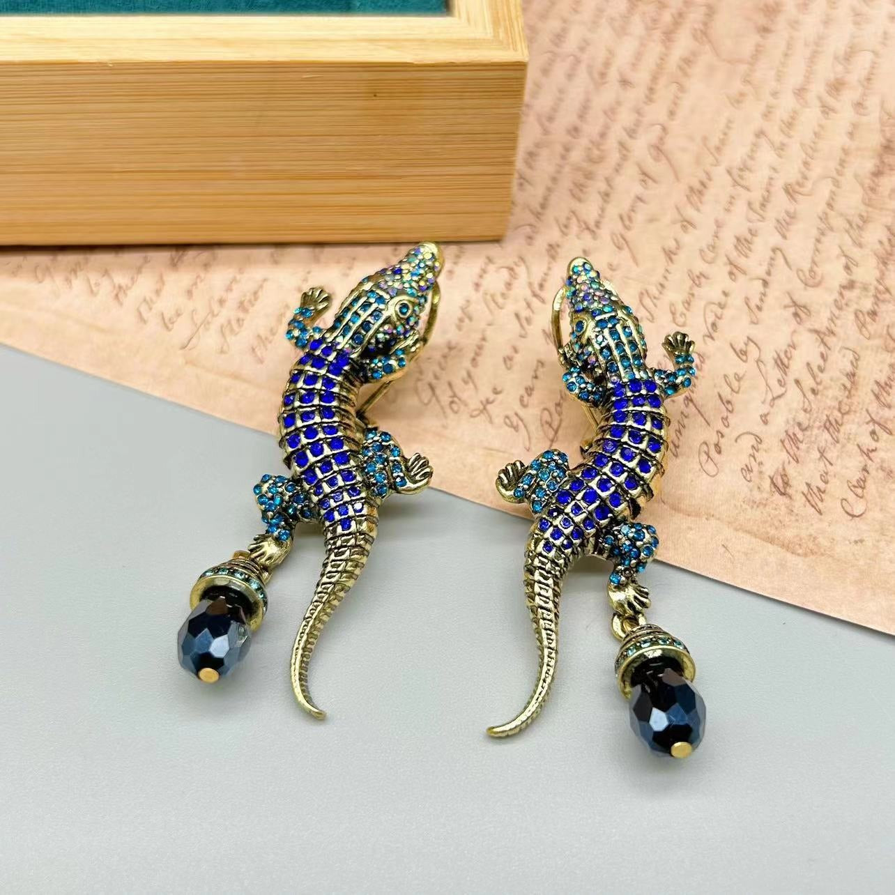 Pre Order:  Crocodile Tassels Retro Earrings