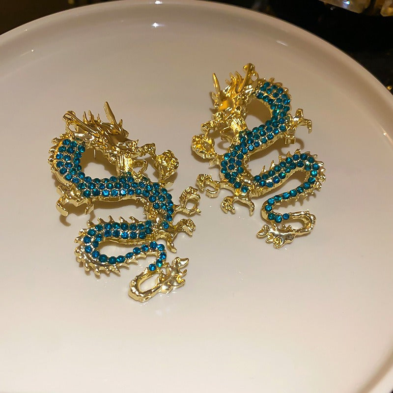 Pre Order:  Retro Zodiac Dragon Earrings