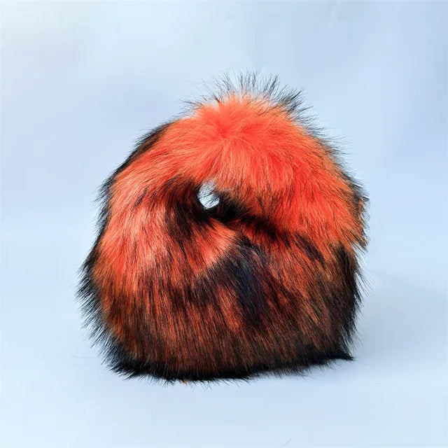 Pre Order:  Fluffy Faux Fur Round Handbag