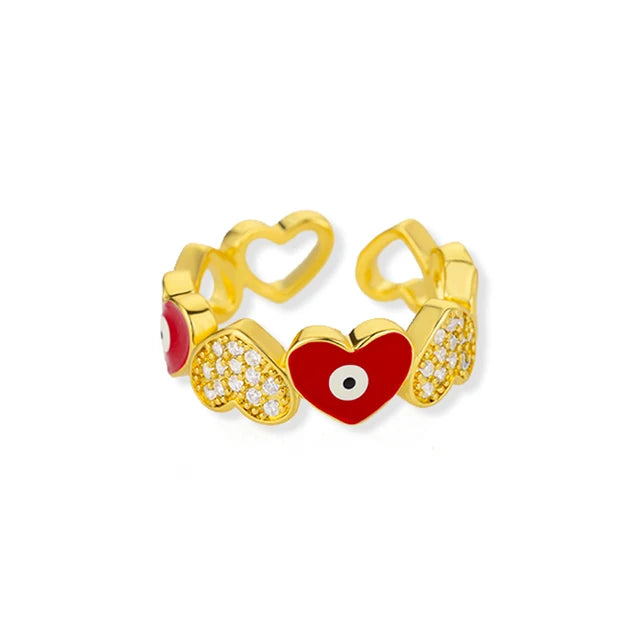 Pre Order:  Hearts Link Open Adjustable Rings