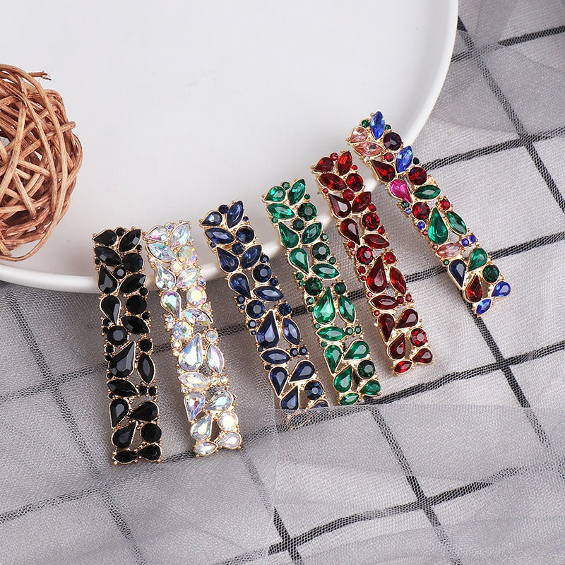 Pre Order:  Retro Geometric Rhinestone Earrings