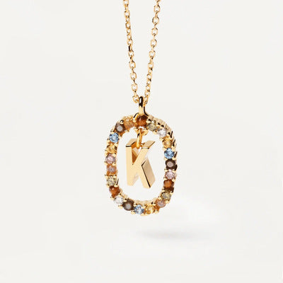 Pre Order:  Letter Pendant Collarbone Necklace