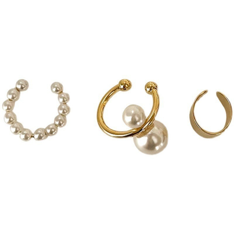 Pre Order:  Pearl Ear Clip Three Piece Set