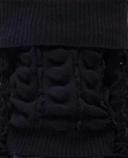 Slash Neck Tassels Knit Sweater