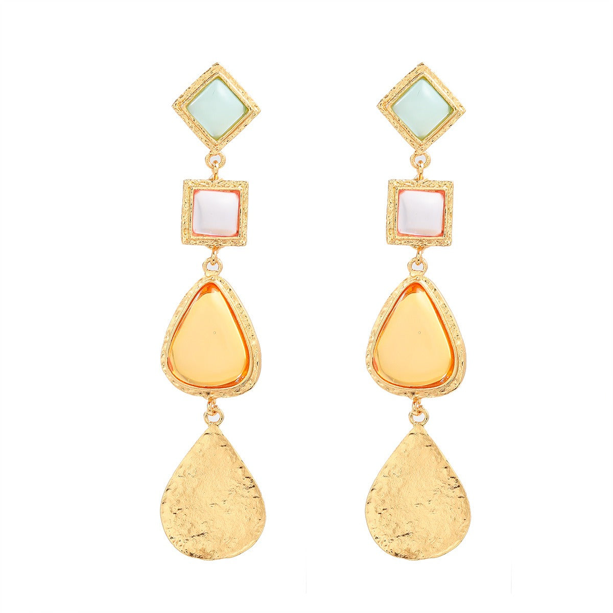 Pre Order:  Colorful Acrylic Water Drop Pendant Earrings