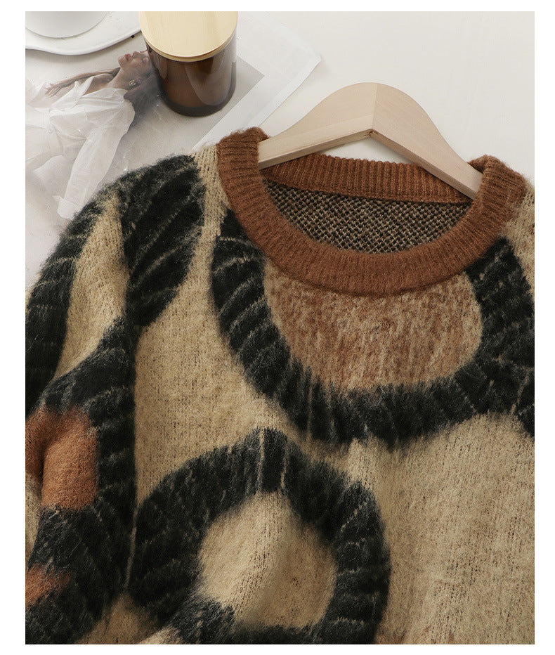 Pre Order:  Jacquard Mohair Knit Sweater