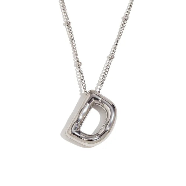 Pre Order:  Alphabet Pendant Plated Necklace