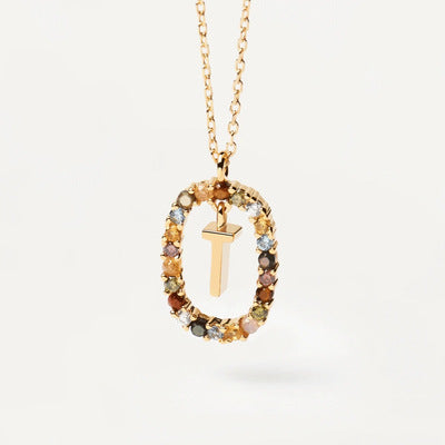 Pre Order:  Letter Pendant Collarbone Necklace