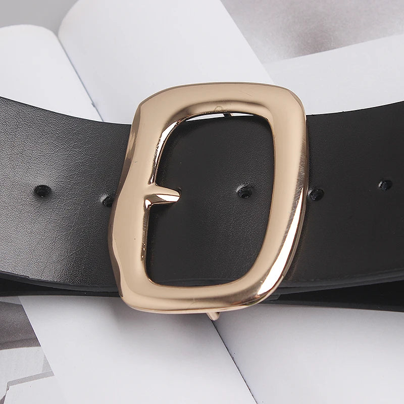 Pre Order:  Black Needle Buckle Leather Belt