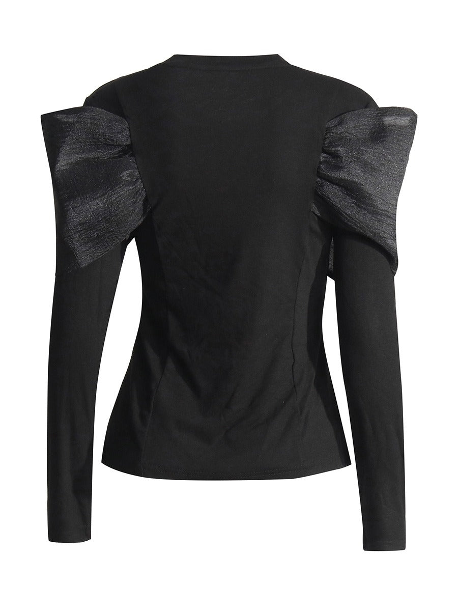 Pre Order:  3D Bow Overlay Longsleeve Top