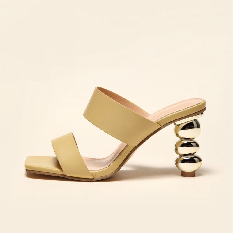 Pre Order:  Metallic Bubble Heels Sandals