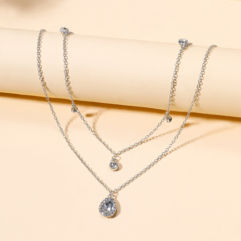 Pre Order:  Water Drop Diamond Clavicle Chain Necklace