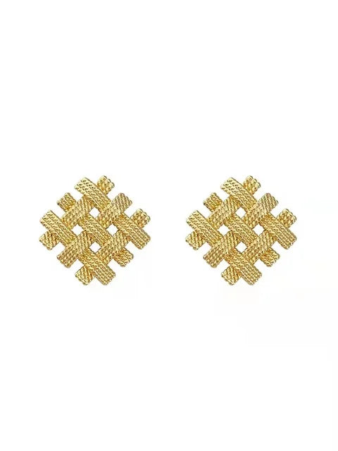 Pre Order:  Square Braided Ear Clip or Stud Earrings