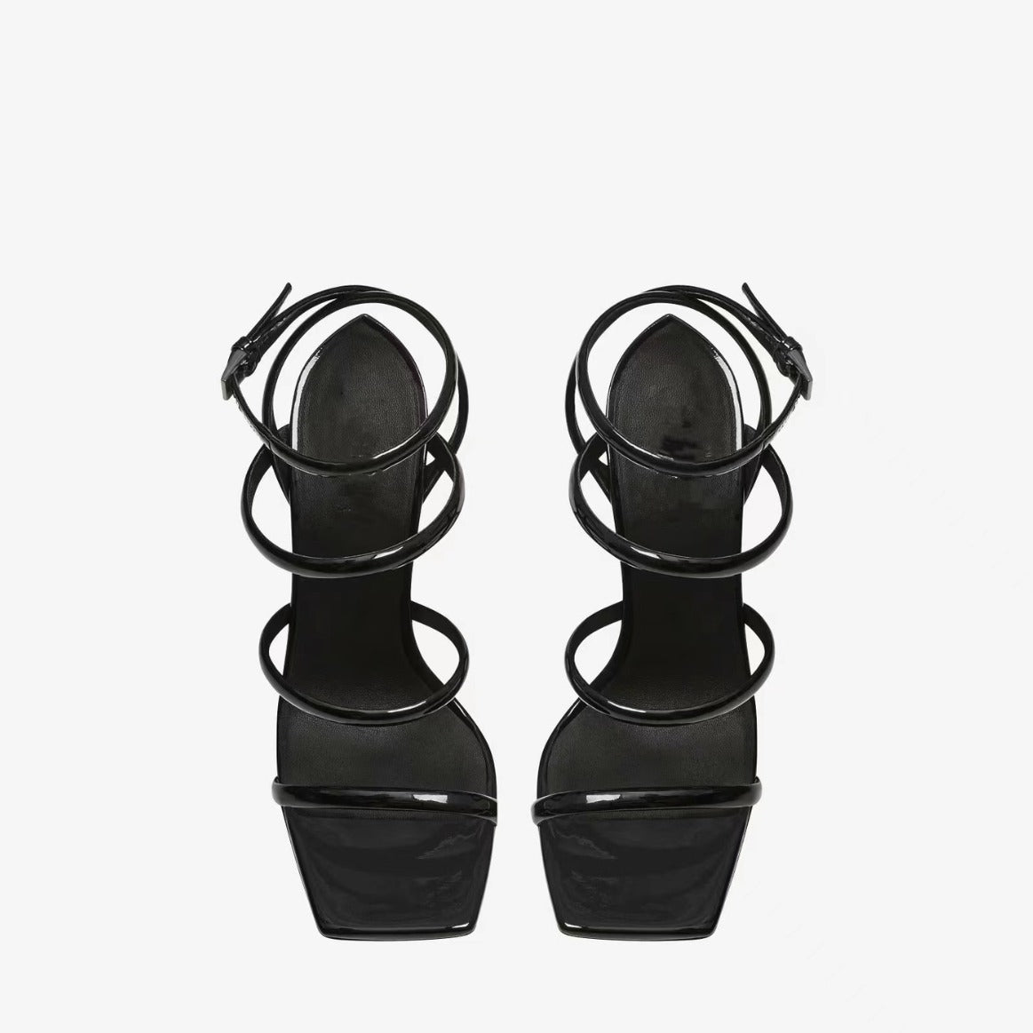 Pre Order:  Strange Heel One Ankle Strap Open Toe  Sandals