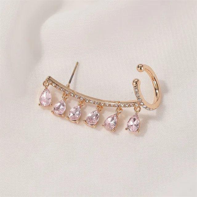 Pre Order:  One Piece Crystal Inlay Stud Earring