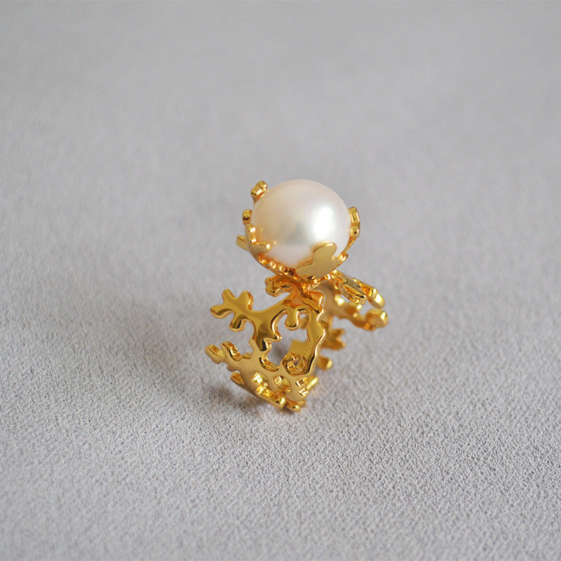 Pre Order:  Sea Moon Baroque Pearl Classic Ring