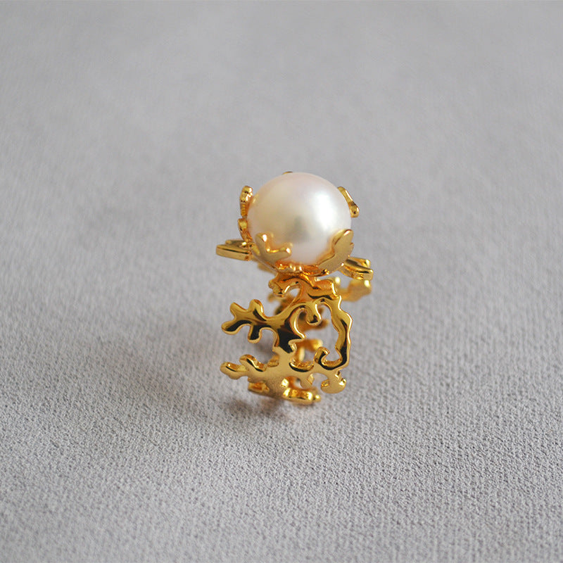 Pre Order:  Sea Moon Baroque Pearl Classic Ring