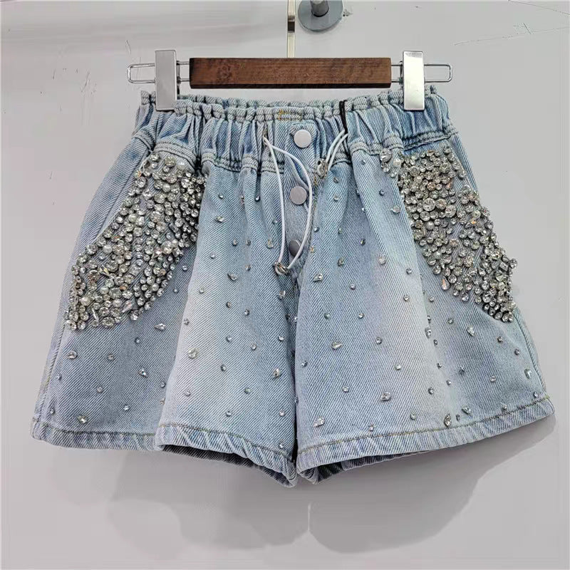 Pre Order:  Vintage Diamond High Waist Denim Shorts