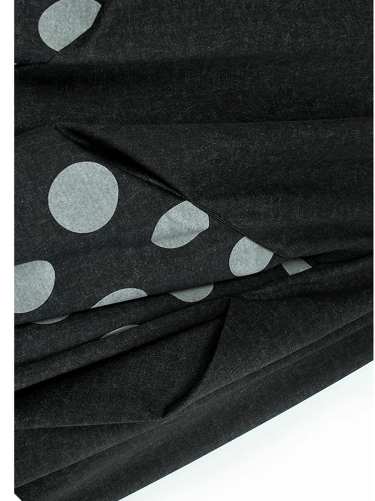 Pre Order:  Irregular Dot Printed A-Line Skirt