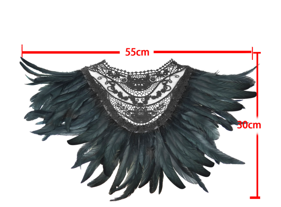 Cosplay Gothic Feather Shawl