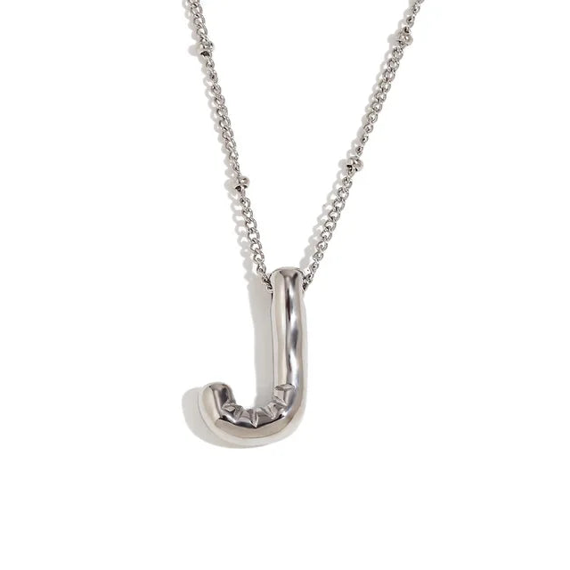 Pre Order:  Alphabet Pendant Plated Necklace