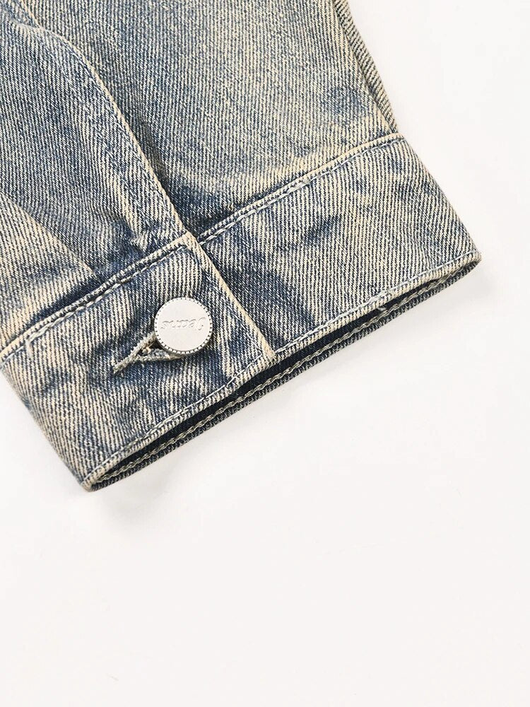 Pre Order:  Shaped Shoulders Denim Jacket