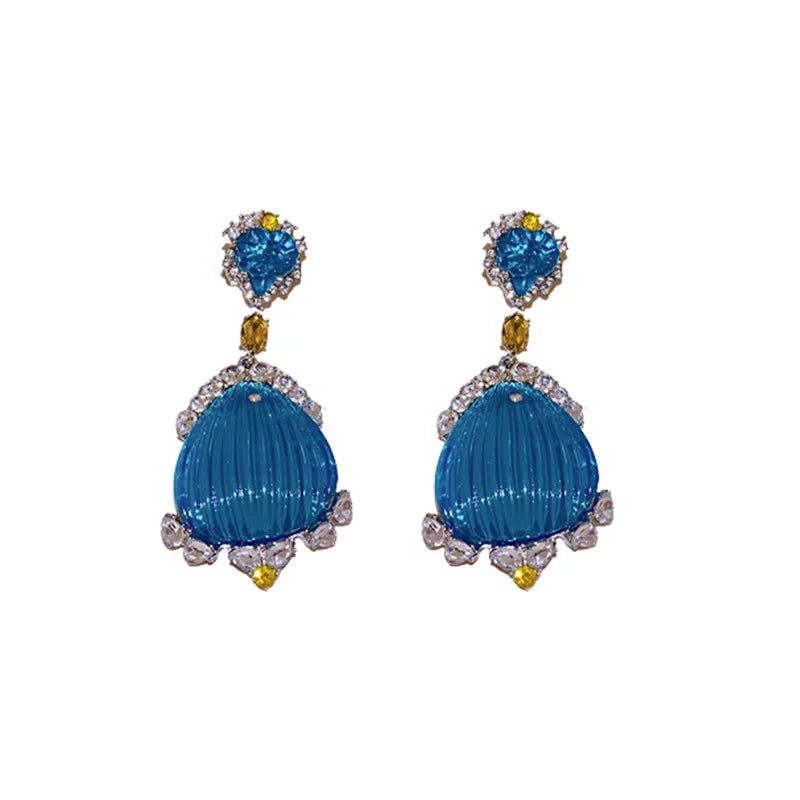 Pre Order:  French Diamond Shell Earrings