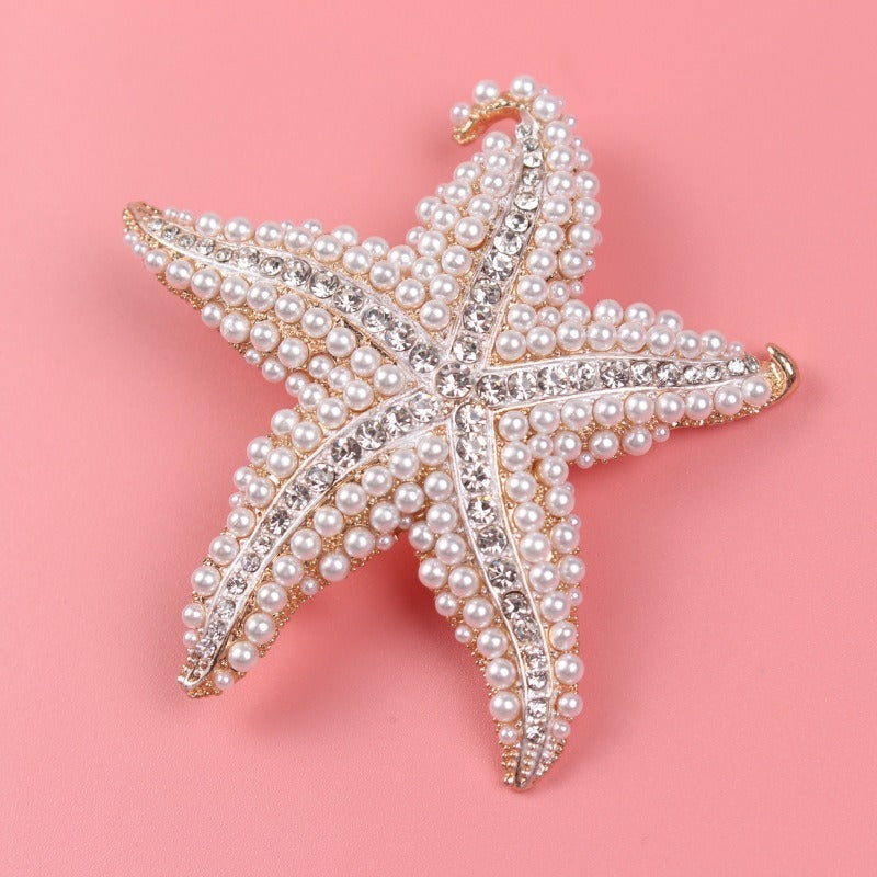 Starfish Pearl Brooch