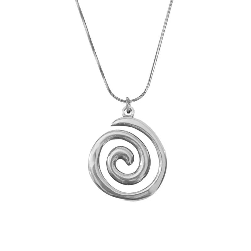 Pre Order:  Stainless Steel Spiral Pendant Necklace