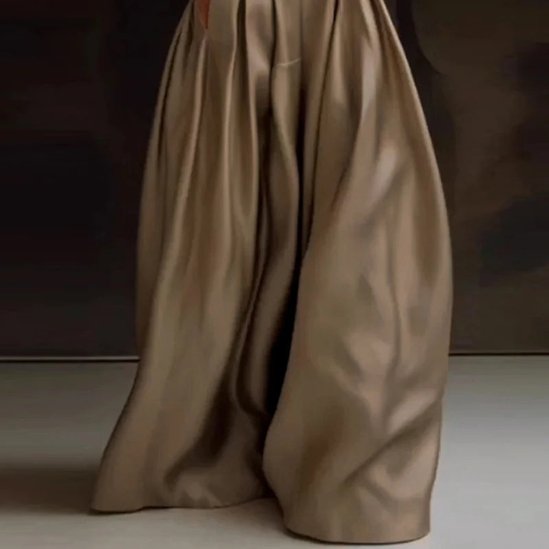 Pre Order: Loose Wide Leg Solid Trousers