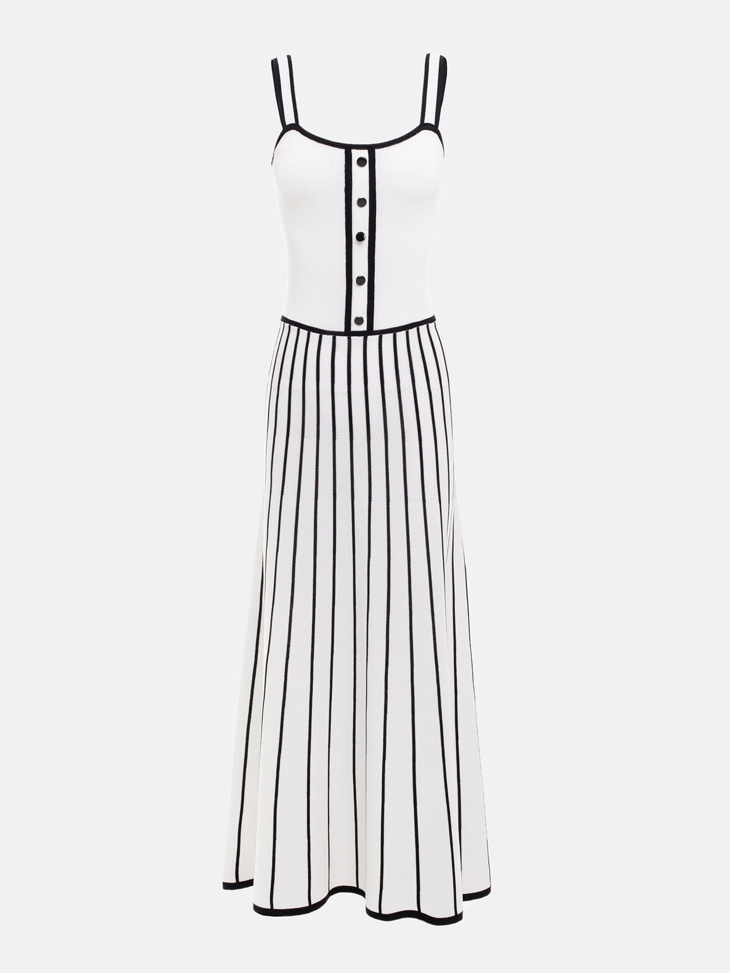 Pre Order:  Striped Backless Knitted Dress