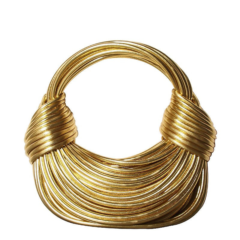 Gold Knot Weaving Elegant Handbag
