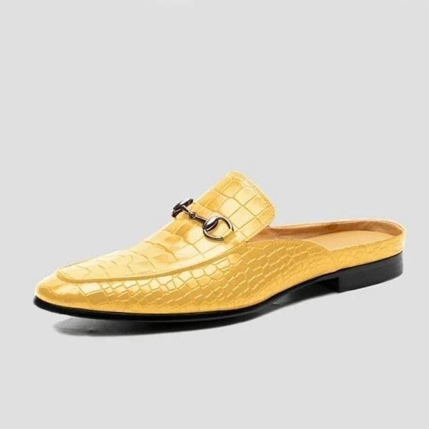 Pre Order:  Croc Pattern Half Loafers