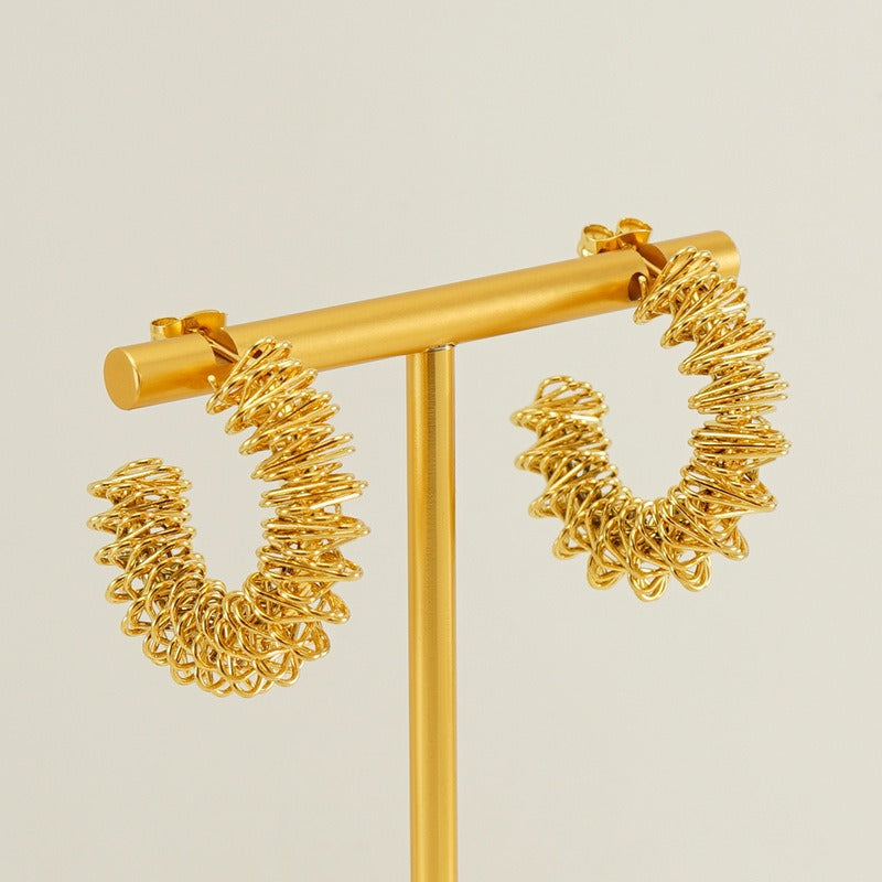 Pre Order:  Coil C-Hoop Gold Plated Earrings