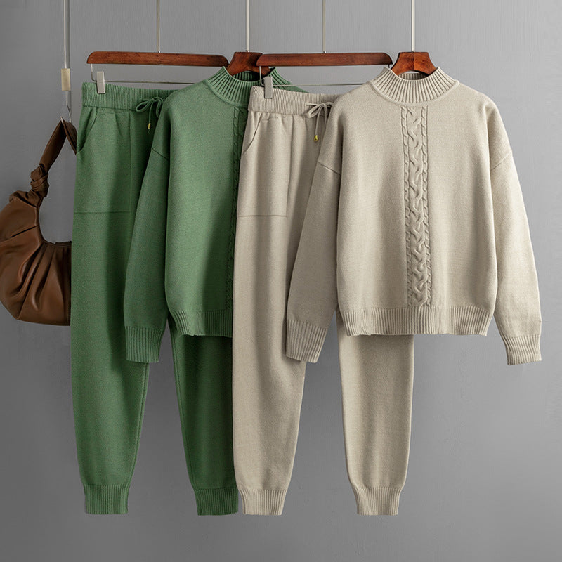 Pre Order: Fried Dough Twists Knitting Sweater + Pants Set