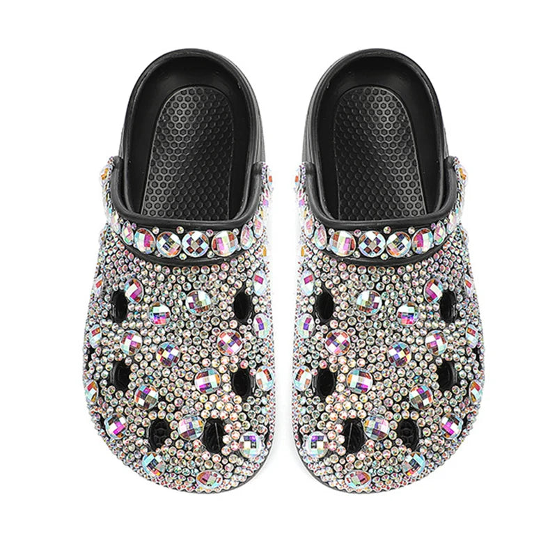 Pre Order:  Solid Rhinestones Mule Sandals