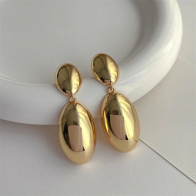 Pre Order:  Glossy Drop Stud Copper Earrings