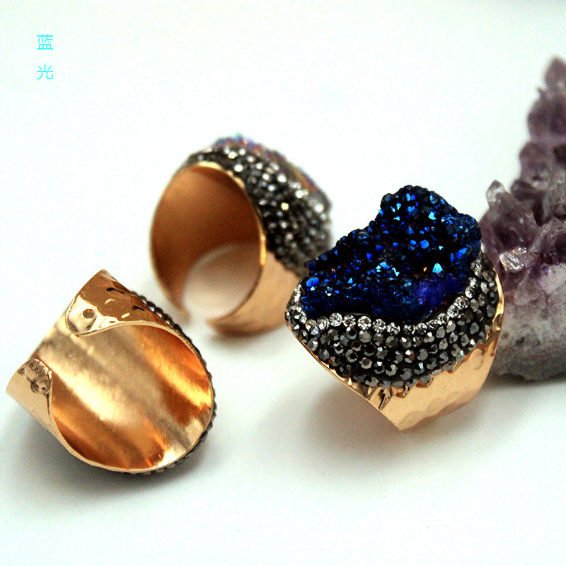 Pre Order:  Crystal Clusters Adjustable Ring