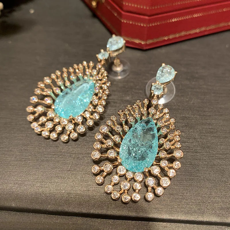 Pre Order:  Blue Cubic Zirconia Earrings